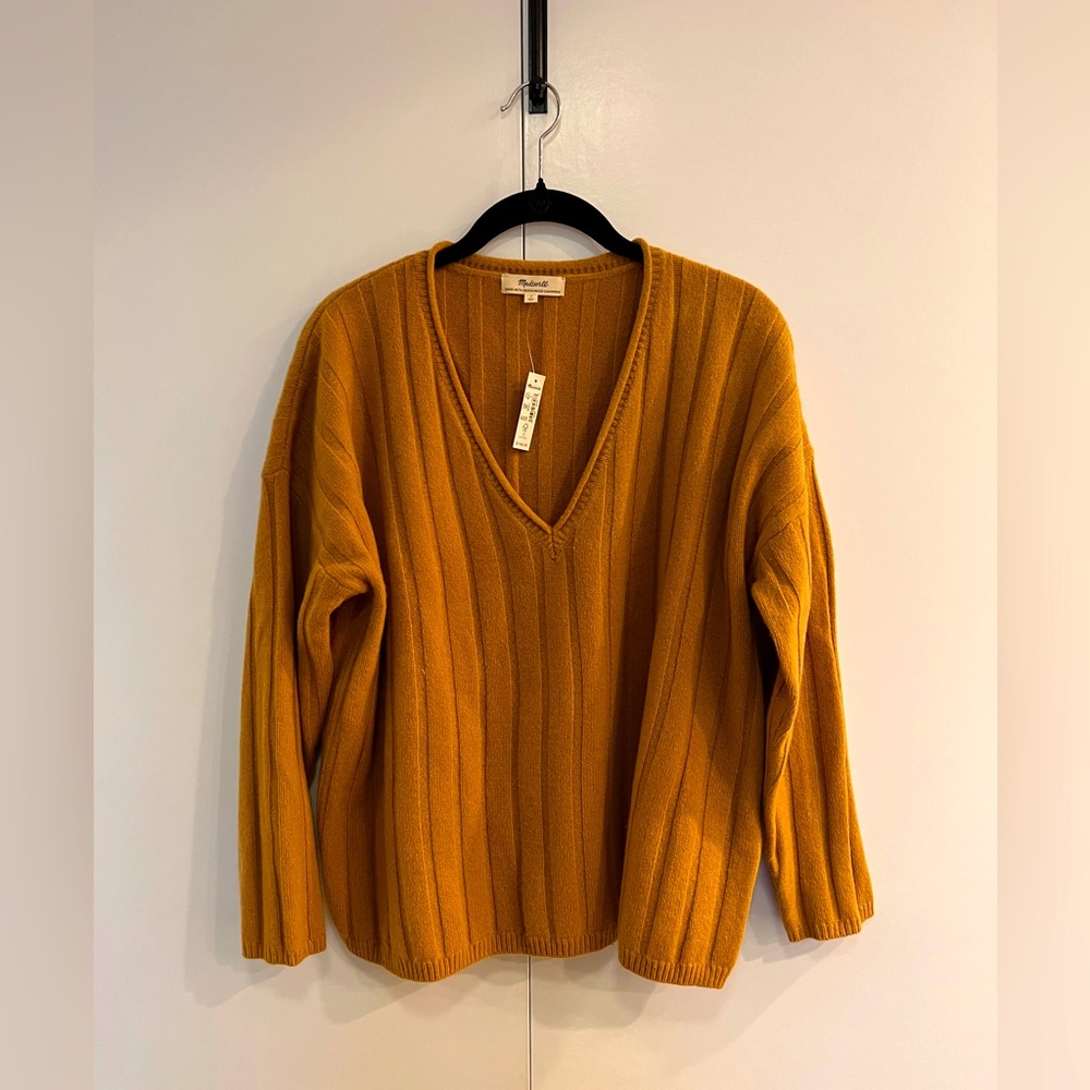 NWT Madewell V-Neck Cashmere Sweater